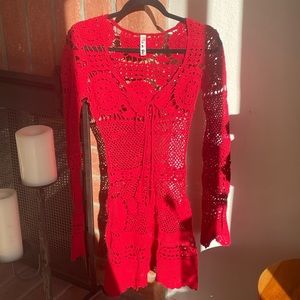 Rat & Boa Red Crochet Dress♥️